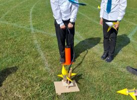 Ks3 science club making stomp rockets 07