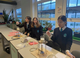 Science club making plastic from milk photo 04