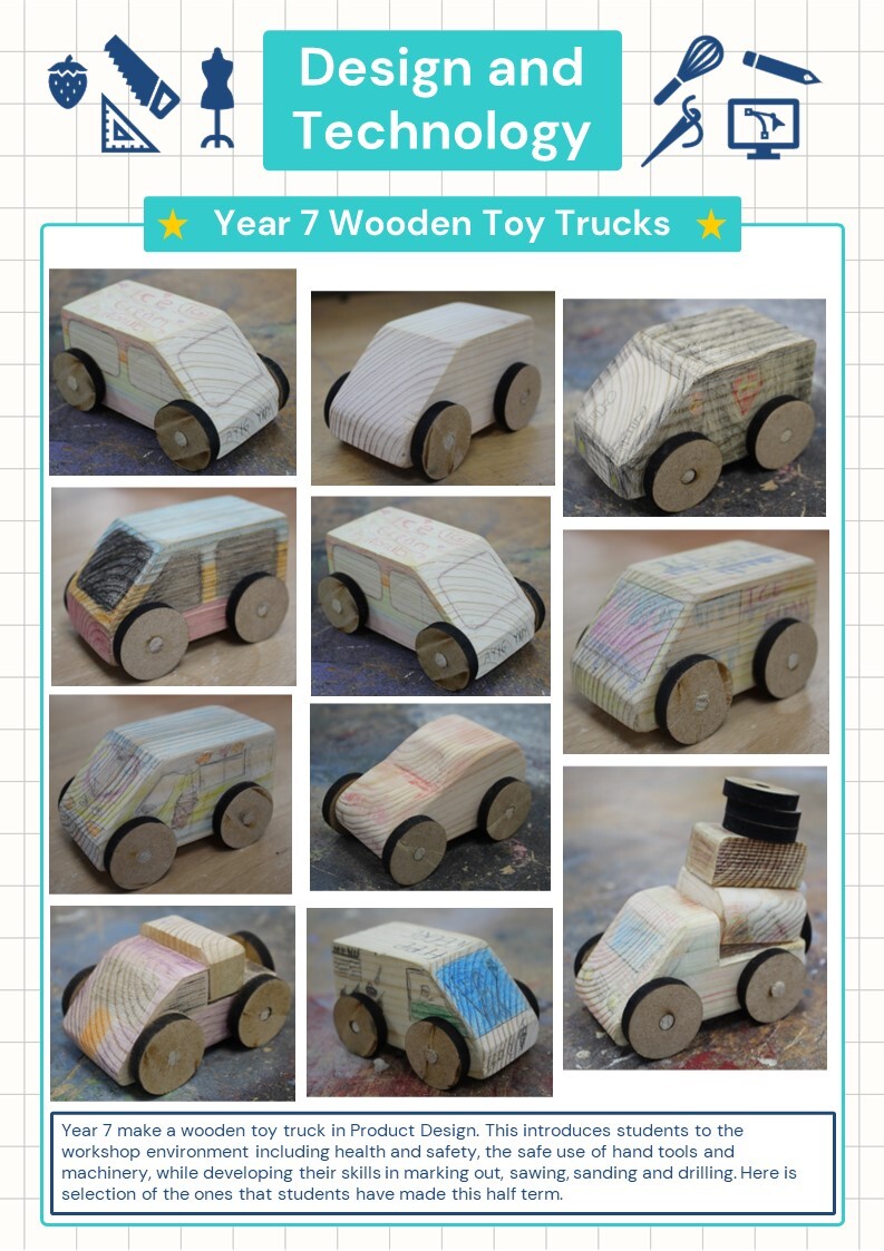 Y7 wooden toy trucks