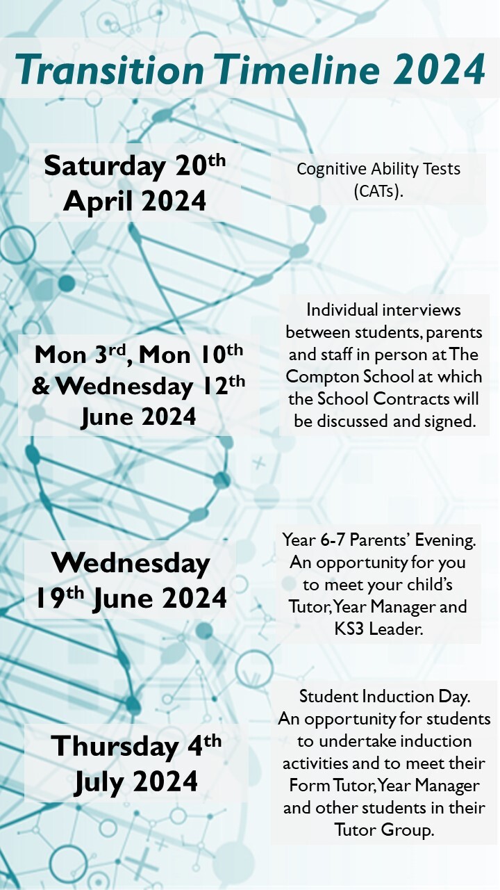 Year 6 timetline transition 2023 24