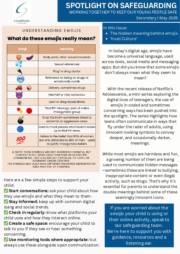 May 2025 secondary Online Safety