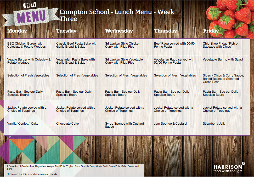 Menu week three