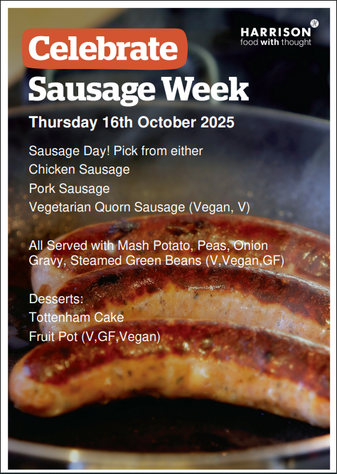Sausage Week menu